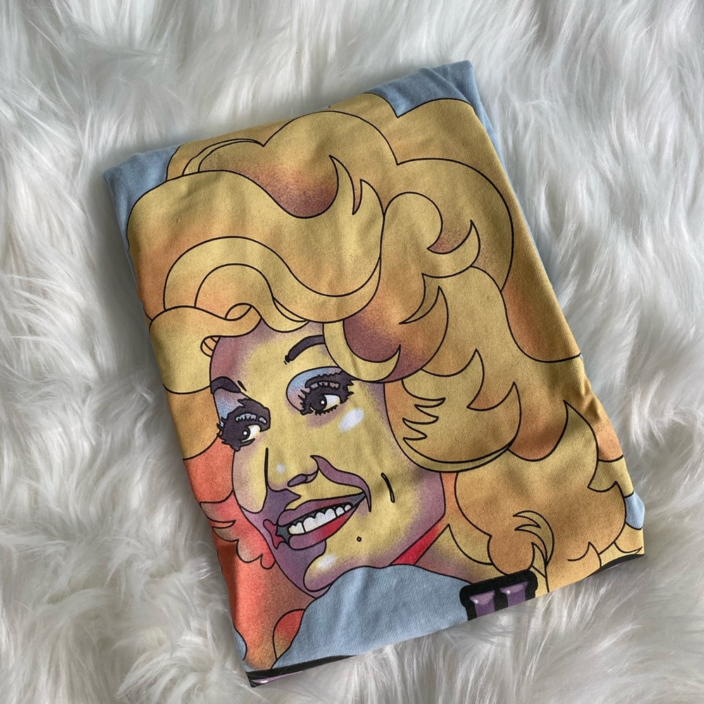 Dolly Parton T-shirt Baby Blue Band Music Tee